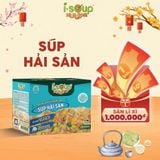  Súp Hải Sản Ăn Liền ISOUP HUUPS Ngon,Dinh Dưỡng,Tiện Lợi (Hộp X 3 Viên) - Súp Ăn Liền Sấy Thăng Hoa 