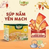  Súp Nấm Yến Mạch Ăn Liền ISOUP HUUPS Ngon,Dinh Dưỡng,Tiện Lợi (Hộp X 3 Viên) - Súp Ăn Liền Sấy Thăng Hoa 