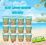  Combo 12 Ly Súp Hải Sản Ăn Liền ISOUP HUUPS! Hũ 14G - Súp Ăn Liền Sấy Thăng Hoa 