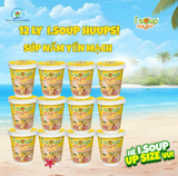  Combo 12 Ly Súp Nấm Yến Mạch Ăn Liền ISOUP HUUPS! Hũ 24G - Súp Ăn Liền Sấy Thăng Hoa 