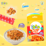  [COMBO 3 HỘP] Rắc cơm IKIRO Tôm Nướng Bơ Tỏi Ăn Dặm Cho Bé Nguyên Liệu Thiên Nhiên Từ 1 Tuổi 27 g (6 gói) 