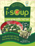  Isoup Viên Canh Rong Biển Thịt Gà Ăn Liền Sấy Thăng Hoa – Túi (42g) 6 Viên 