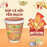  Súp Cá Hồi Yến Mạch Ăn Liền ISOUP HUUPS! Hũ 23G - Súp Ăn Liền Sấy Thăng Hoa 