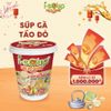  Súp Gà Táo Đỏ Ăn Liền ISOUP HUUPS! Hũ 12G - Súp Ăn Liền Sấy Thăng Hoa 