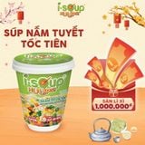  Súp Nấm Tuyết Tóc Tiên Ăn Liền ISOUP HUUPS! Hũ 14G - Súp Ăn Liền Sấy Thăng Hoa 