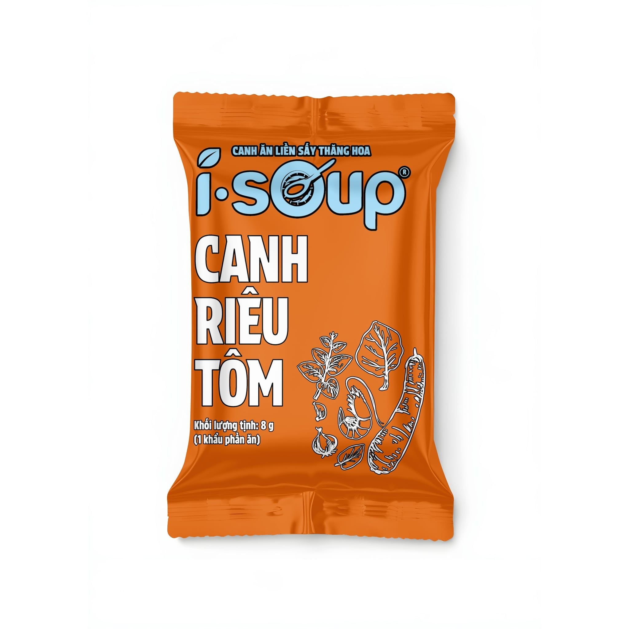  Isoup Viên Canh Riêu Tôm Ăn Liền Sấy Thăng Hoa – Túi (42g) 6 Viên 