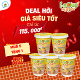  Isoup Huups Combo 5 Ly Súp Nấm Yến Mạch Ăn Liền Sấy Thăng Hoa - 5Ly x 24G 