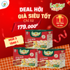  Isoup Huups Combo 3 Hộp Súp Gà Táo Đỏ Ăn Liền Sấy Thăng Hoa - Hộp (30g) x 3 Viên 