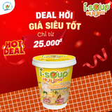 Isoup Huups Súp Nấm Yến Mạch Ăn Liền Sấy Thăng Hoa - Ly 24G 