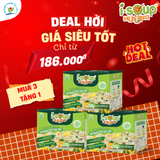  Isoup Huups Combo 3 Hộp Súp Nấm Tuyết Tóc Tiên Ăn Liền Sấy Thăng Hoa - Hộp (30g) x 3 Viên 