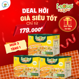  Isoup Huups Combo 3 Hộp Súp Nấm Yến Mạch Ăn Liền Sấy Thăng Hoa - Hộp (30g) x 3 Viên X 3 Gói Yến Mạch 
