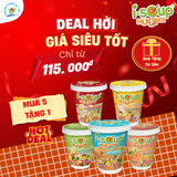  Isoup Huups Combo 5 Ly Súp Ăn Liền Sấy Thăng Hoa ( Hải Sản + Gà Táo Đỏ + Súp Yến Mạch + Súp Cá Hồi + Súp Nấm Tóc Tiên) 