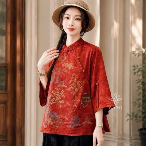  ÁO TAY LỠ HỌA TIẾT THÊU 