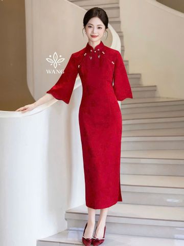  Sườn Xám Lửng Châu Sa 