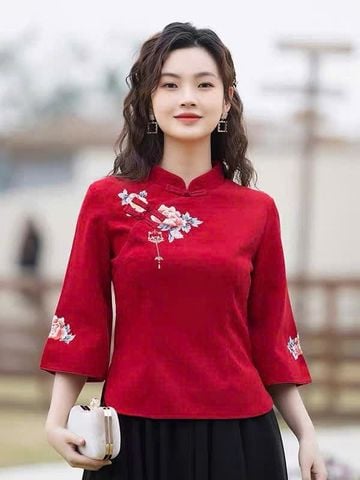  Áo Lẻ Hoa Thêu 