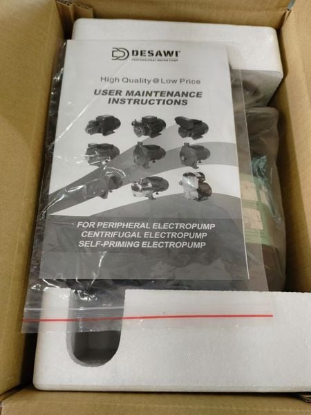 Bơm Tăng Áp Không Kêu 200W, Bơm Tăng Áp Chạy Êm 200W Thông Minh, Máy Bơm Tăng Áp Điện Tử DESAWI Công Nghệ Ý, Máy Bơm Tăng Áp Italy