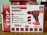  Máy Khoan 10mm có đầu chuyển đổi, Máy khoan pin 4A, Máy Khoan pin Etop 