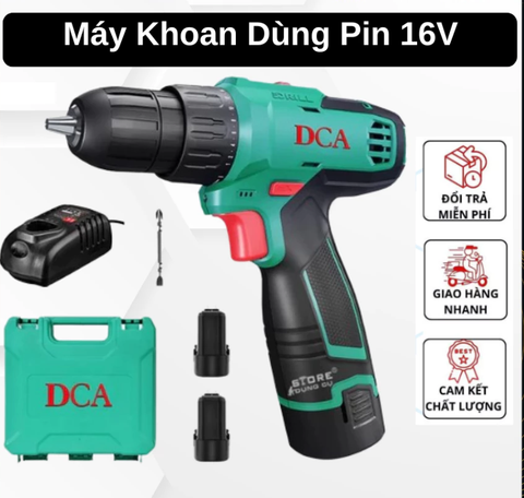 Máy Khoan Pin DCA ADJZ1604i Chính Hãng, Khoan Pin Siêu Nhẹ DCA 16V, Khoan Pin Mini Chính Hãng DCA, Khoan Pin Dongcheng 16v Chính Hãng