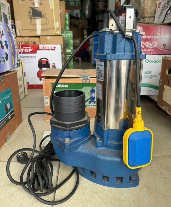  Máy Bơm Chìm Nước Thải Toboki 2200W TK-V2200, Máy Bơm Nước Thải 2.2KW, Bơm Tõm CHống Ngập, Bơm Chìm Chống Ngập 2.2KW, Bơm Tõm 2,2KW 