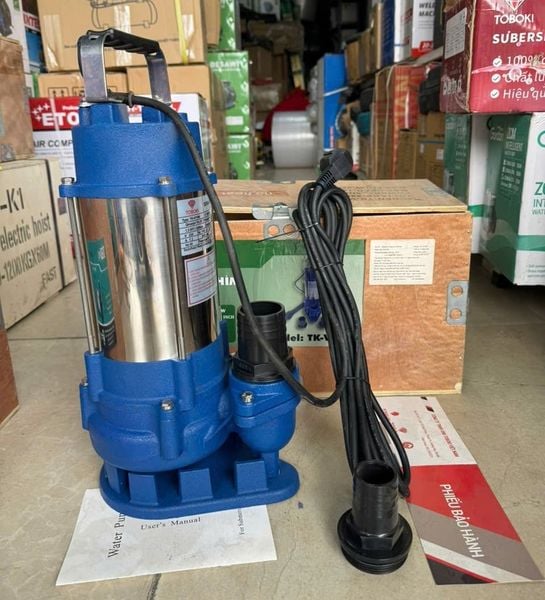Máy Bơm Chìm Nước Thải Toboki 1100W TK-V1100, Máy Bơm Nước Thải 1.1kw, Máy Bơm Chìm 1.1kW, Máy Bơm Tõm 1100W, Máy Bơm Chống Ngập 1.1kw