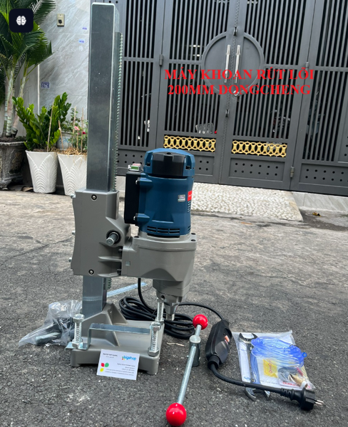 Máy Khoan Rút Lõi Dongcheng DZZ200S 3300W, Máy Khoan Khoét Lỗ Dongcheng 3300W, Máy Khoan Rút Lõi 200mm