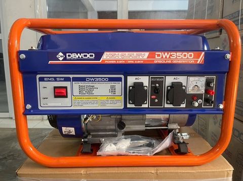 Máy phát điện 2.5KW DEWOO DW3500, Máy phát điện 2,8KW 1 pha., Máy phát điện chạy xăng 3kVA, Máy phát điện gia đình 2.5KW, Máy phát điện 2500-2800W