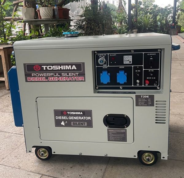 Máy Phát Điện Diesel TOSHIMA T39E 3.5KW, Máy Phát Điện Diesel 3,5KW Chống Ồn, Máy Phát Điện Chạy Êm 3.5KW, Máy Phát Điện Chạy Dầu