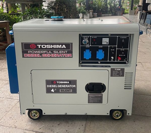 Máy Phát Điện Diesel TOSHIMA T39E 3.5KW, Máy Phát Điện Diesel 3,5KW Chống Ồn, Máy Phát Điện Chạy Êm 3.5KW, Máy Phát Điện Chạy Dầu