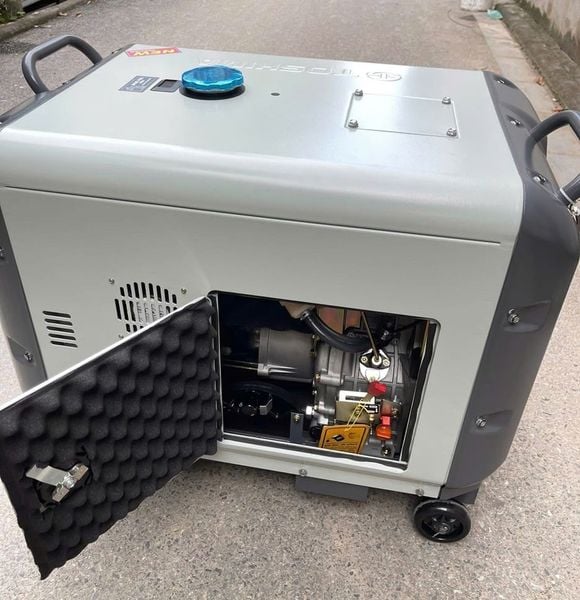 Máy phát điện chạy dầu 5KW TOSHIMA T68E, Máy Phát Điện Có Đề 5kW, Máy Phát Chạy Dầu Có Đề 5kw, Máy Phát Điện Cách Âm 5kw, Máy Phát Gia Đình chạy dầu