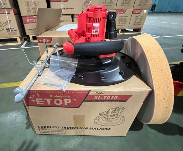 Máy Xoa Vữa Chạy Pin Etop 21V, Máy Xoa Tường Không Dây, Máy Xoa Hồ Pin 21v
