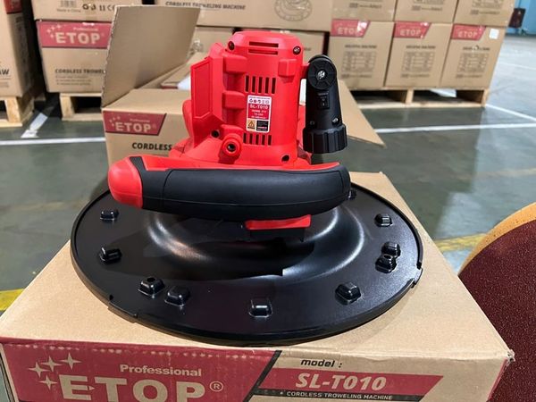 Máy Xoa Vữa Chạy Pin Etop 21V, Máy Xoa Tường Không Dây, Máy Xoa Hồ Pin 21v
