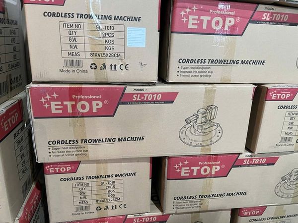 Máy Xoa Vữa Chạy Pin Etop 21V, Máy Xoa Tường Không Dây, Máy Xoa Hồ Pin 21v