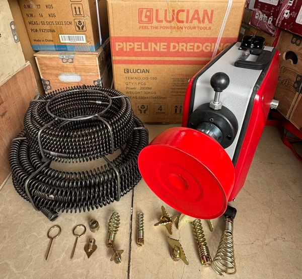 Máy Thông Cống Lucian GQ-150 2000W, Máy Thông Tắc Đường Ống, Máy Thông Ống, Máy Thông Tắc Cống, Máy Thụt Đường Ống