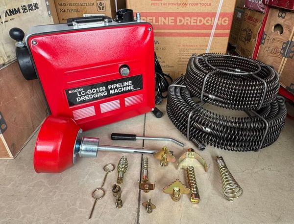 Máy Thông Cống Lucian GQ-150 2000W, Máy Thông Tắc Đường Ống, Máy Thông Ống, Máy Thông Tắc Cống, Máy Thụt Đường Ống