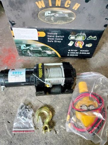 Tời Ắc Quy 12V 24V, Tời Điện 1 Chiều, Tời Điện DOSU DC 24v, Palăng Điện 12V, Máy Tời Ắc Quy 12v