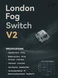  Switch Owlab London Fog V2 | Linear 49g | Công tắc bàn phím cơ | TKS 