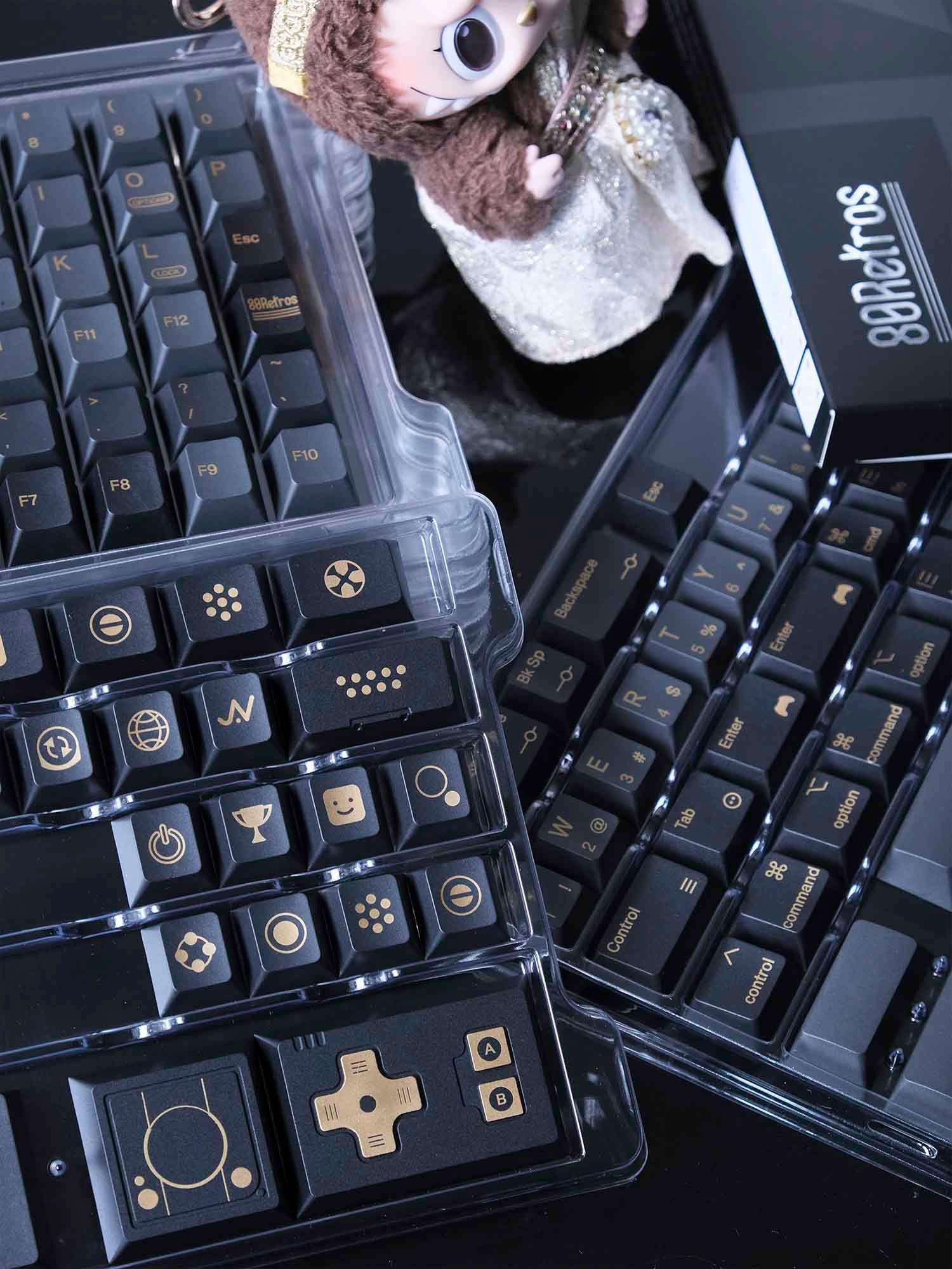 PS 1994 Black & Gold Keycap Set – The Keebs Store