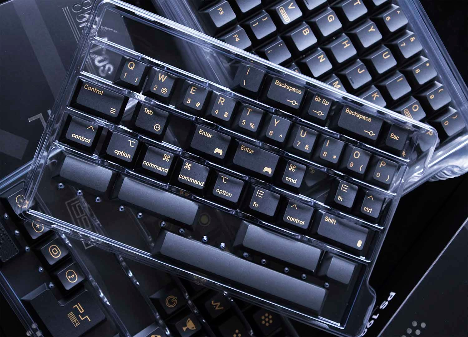 PS 1994 Black & Gold Keycap Set – The Keebs Store