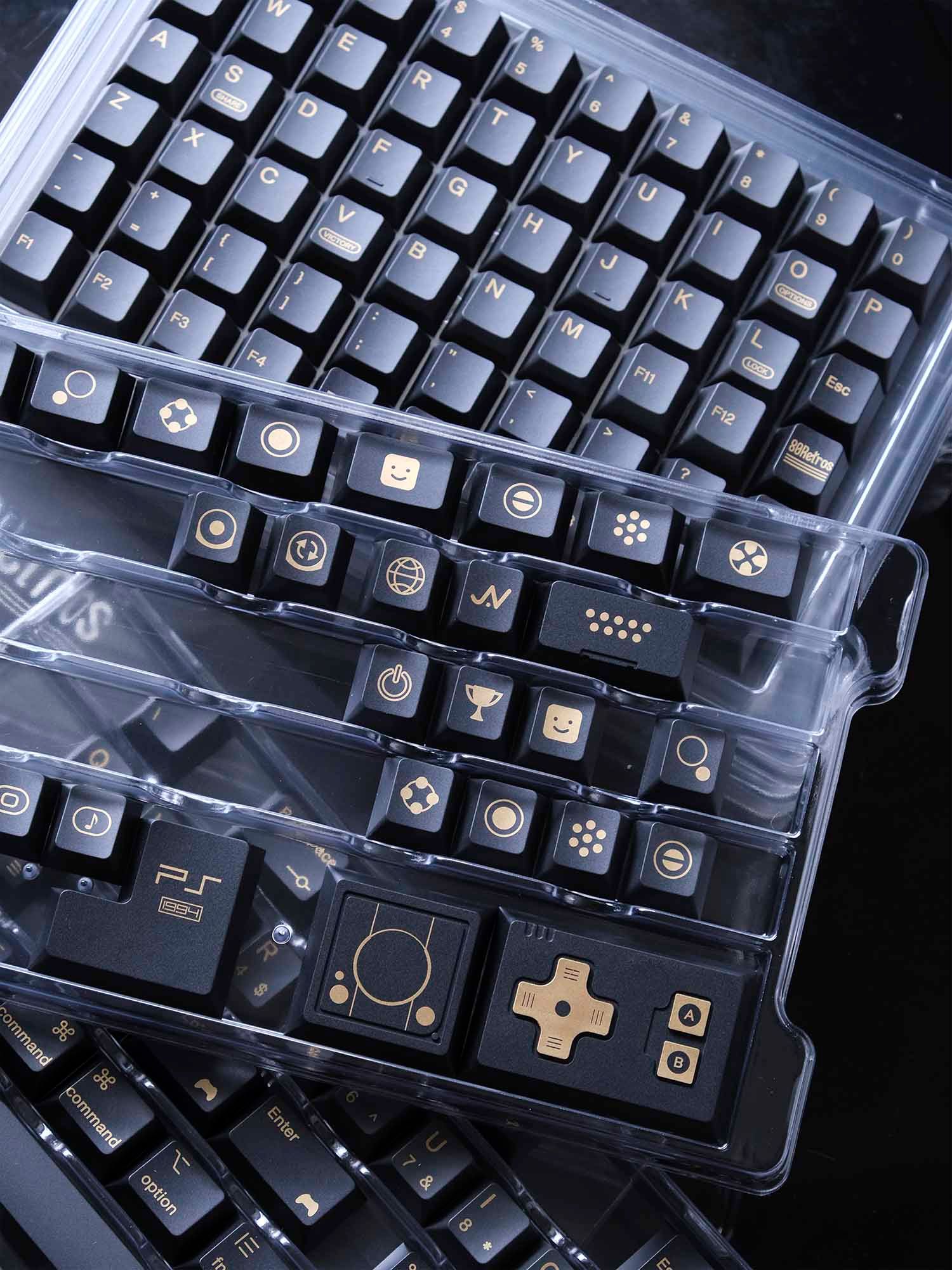 PS 1994 Black & Gold Keycap Set – The Keebs Store