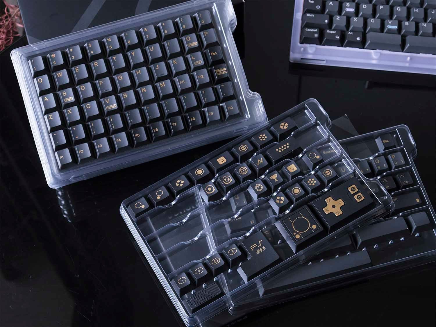 PS 1994 Black & Gold Keycap Set – The Keebs Store