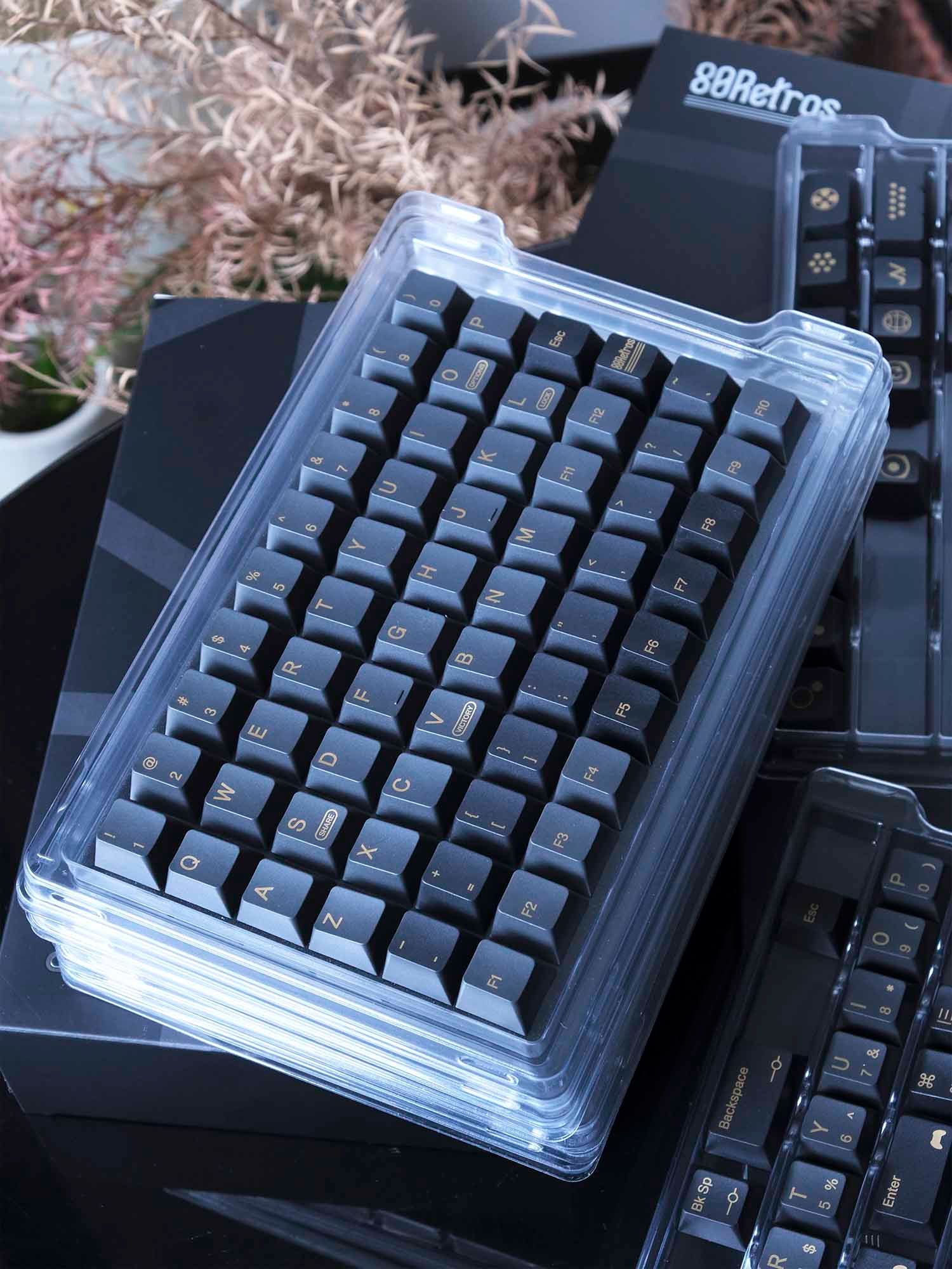 PS 1994 Black & Gold Keycap Set – The Keebs Store