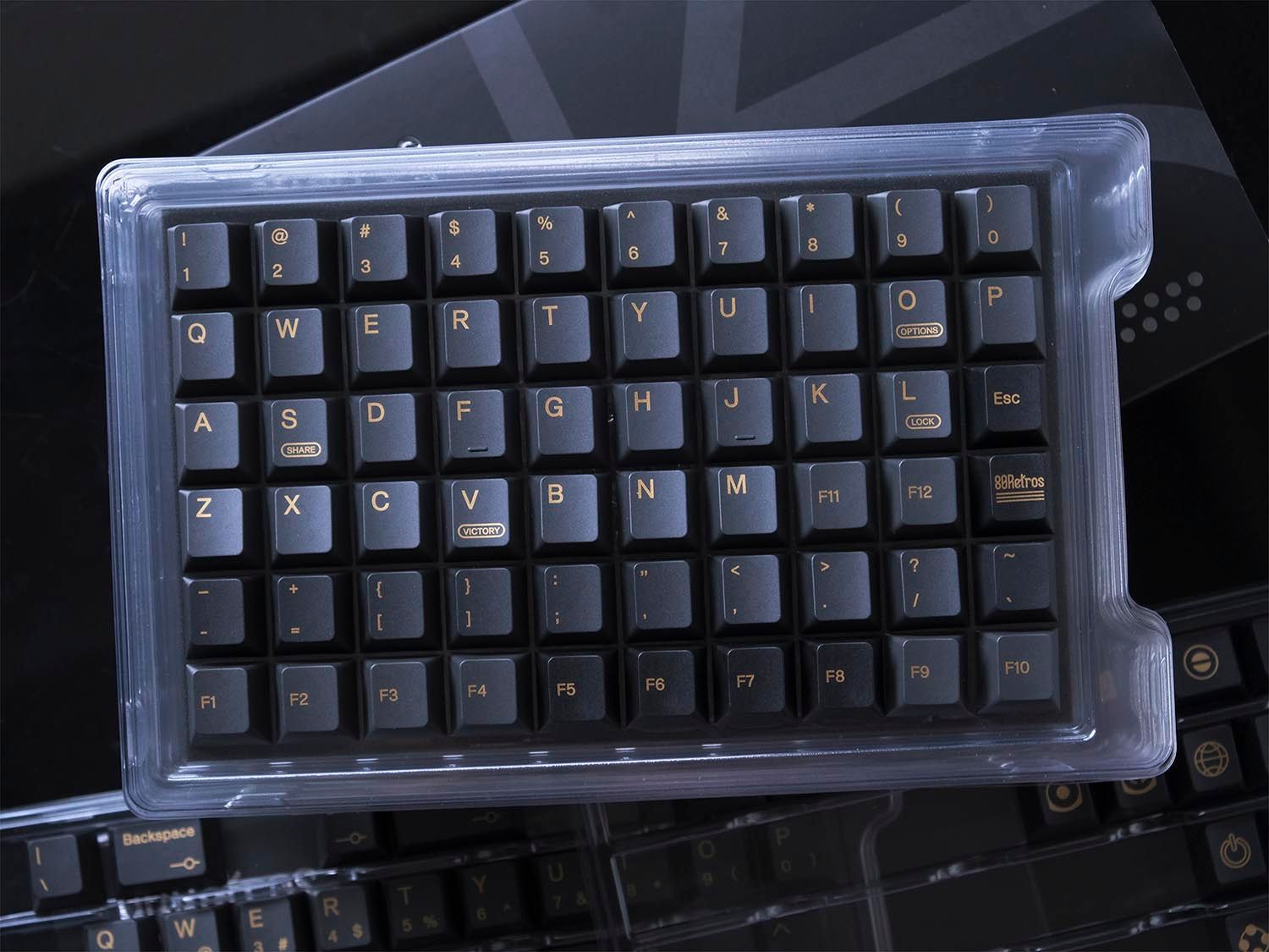 PS 1994 Black & Gold Keycap Set – The Keebs Store