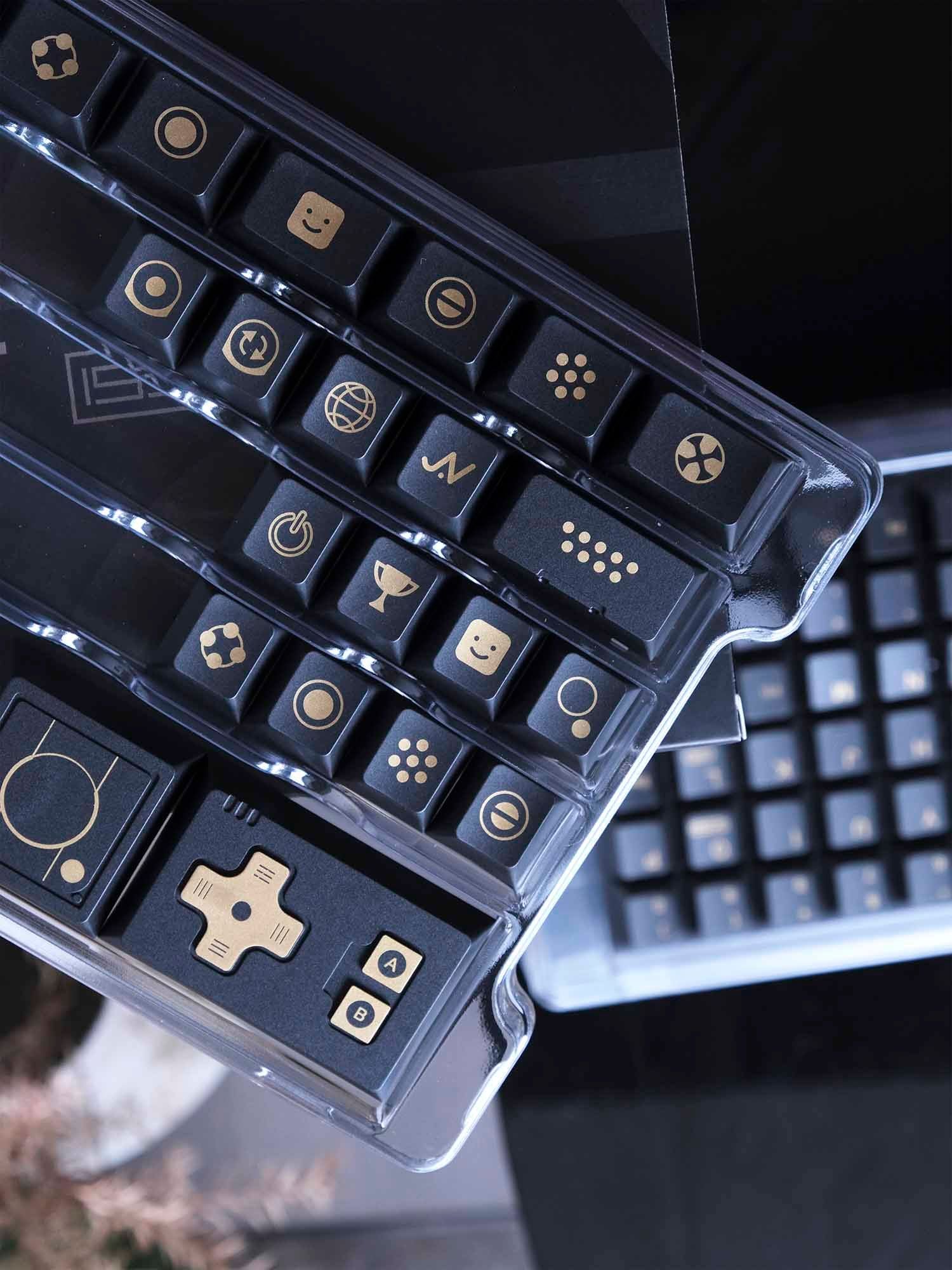 PS 1994 Black & Gold Keycap Set – The Keebs Store