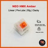  Switch NEO HMX Amber | Clacky | Linear 50g | Công tắc bàn phím cơ | TKS 