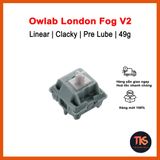  Switch Owlab London Fog V2 | Linear 49g | Công tắc bàn phím cơ | TKS 