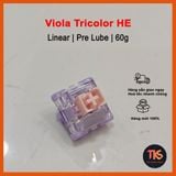  Switch Viola Tricolor HE | Linear 60g | Công tắc bàn phím cơ | TKS 