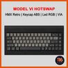  [Instock] Model VI Hotswap Keyboard | SW HMX Retro | KC ABS | Led RGB | VIA 