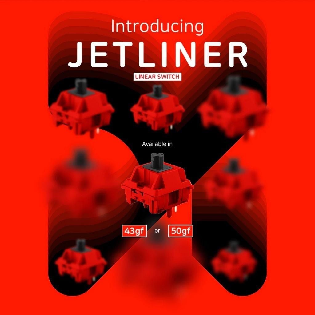  TDX Jet Liner | Âm Clack | Linear 63.5g | Công tắc bàn phím cơ | TKS 