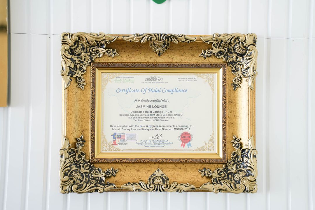  PHÒNG CHỜ JASMINE HALAL LOUNGE (NHÀ GA T2) 
