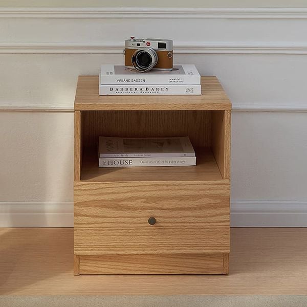 Tủ đầu giường gỗ công nghiệp 1 ngăn kéo và 1 hộc mở tiện lợi - GP343